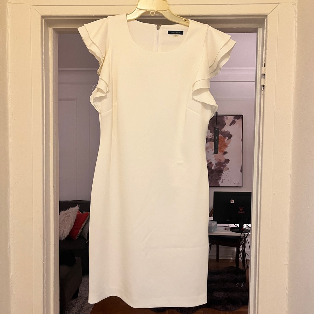 Tommy Hilfiger Ivory Mid-length Dress-  Size 14